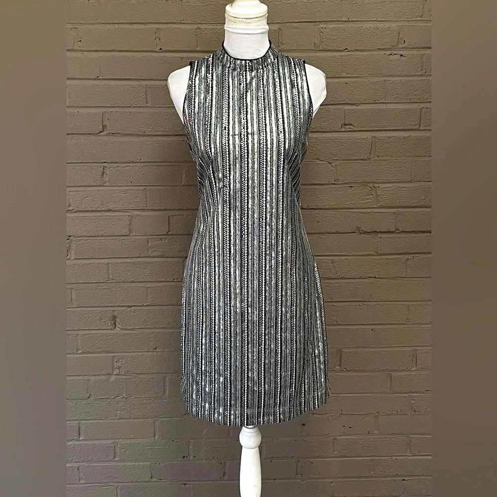 Guess silver sequin - cut out back dress 6 - Picture 4 of 16